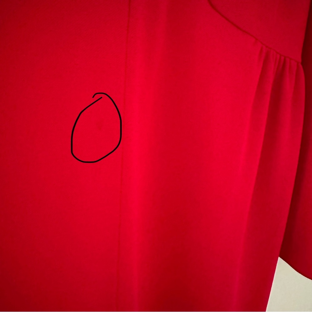 Vintage 1970's maxi evening gown ruched medium handmaids tale dress - Picture 10 of 11